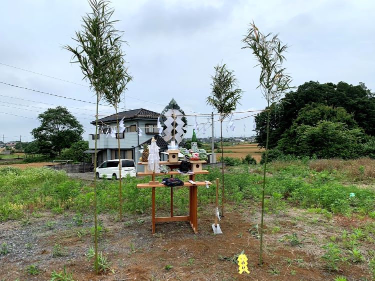 茨城 栃木で大工社長の工務店が建てる新築注文住宅 茨城県筑西市注文住宅の地鎮祭を行いました