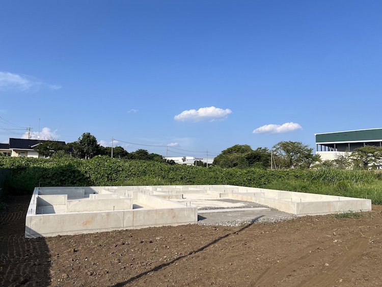 茨城県つくば市平屋注文住宅の基礎工事が完了しました！