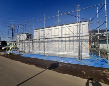 茨城県筑西市注文住宅「中庭のある平屋」の工事が順調に進行中です！
