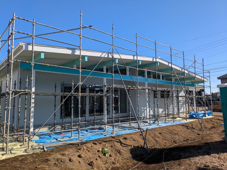 栃木県小山市注文住宅「アイクラーホーム」の外観が見えてきました！