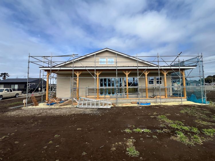 茨城県筑西市平屋注文住宅「アメリカンハウス」の外壁が仕上がりました!