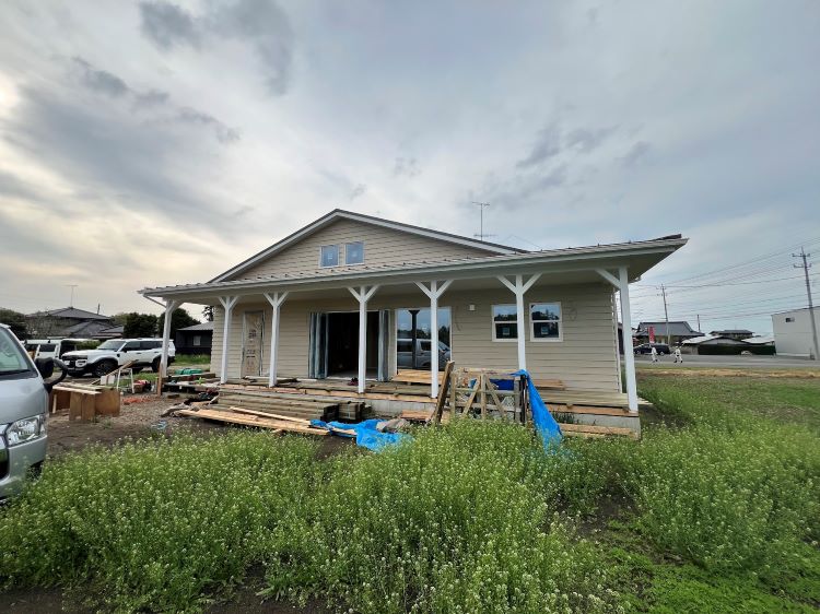 茨城県筑西市平屋注文住宅「アメリカンハウス」の完成が近づいてきました！